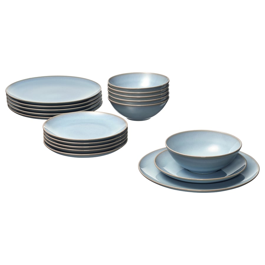 FÄRGKLAR
18-piece dinnerware set, light blue