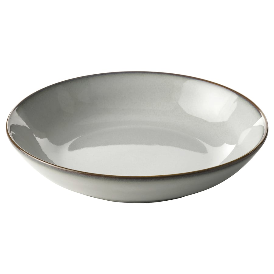 GLADELIG
Deep plate/bowl, gray, 8 ½ “