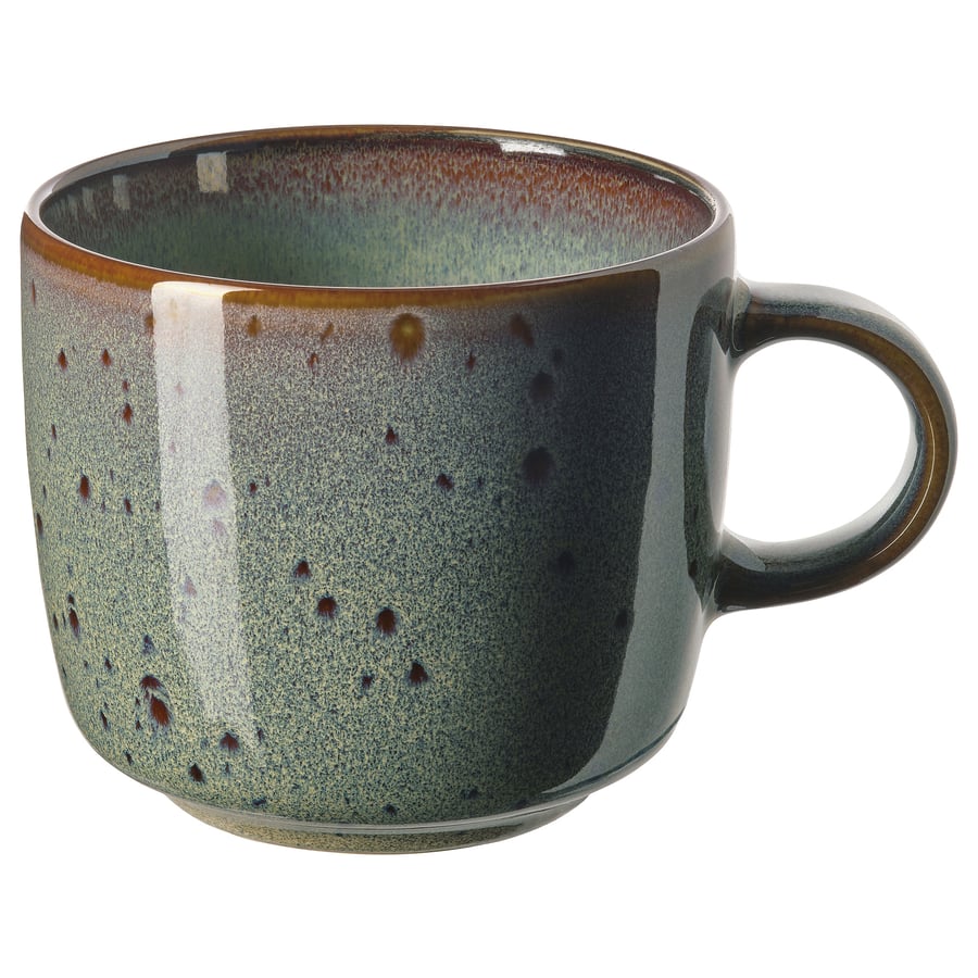 GLADELIG
Mug, beige-green, 13 oz
