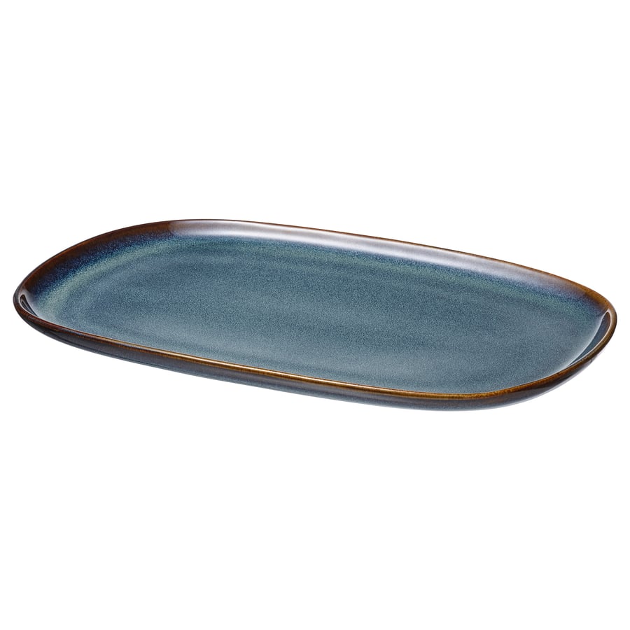 GLADELIG
Plate, blue, 12×7 ½ “