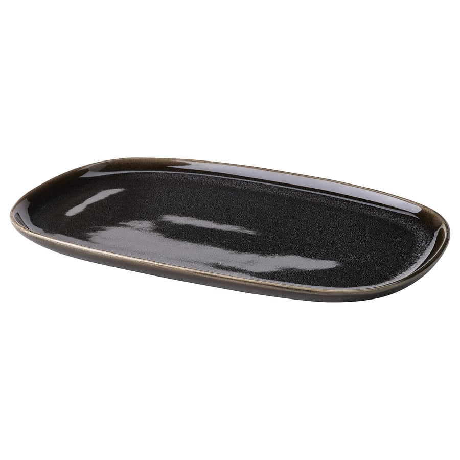 GLADELIG
Plate, dark gray, 12×7 ½ “
