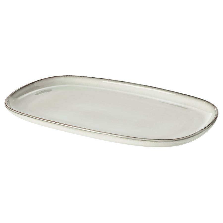GLADELIG
Plate, gray, 12×7 ½ “