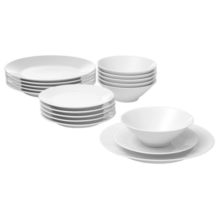 IKEA 365+
18-piece dinnerware set, white