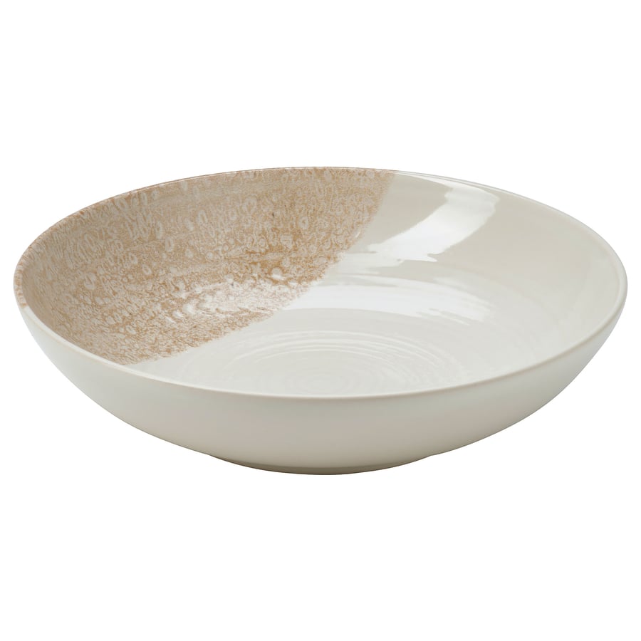 KRUSTISTEL
Deep plate/bowl, patterned/light beige, 7 ½ “