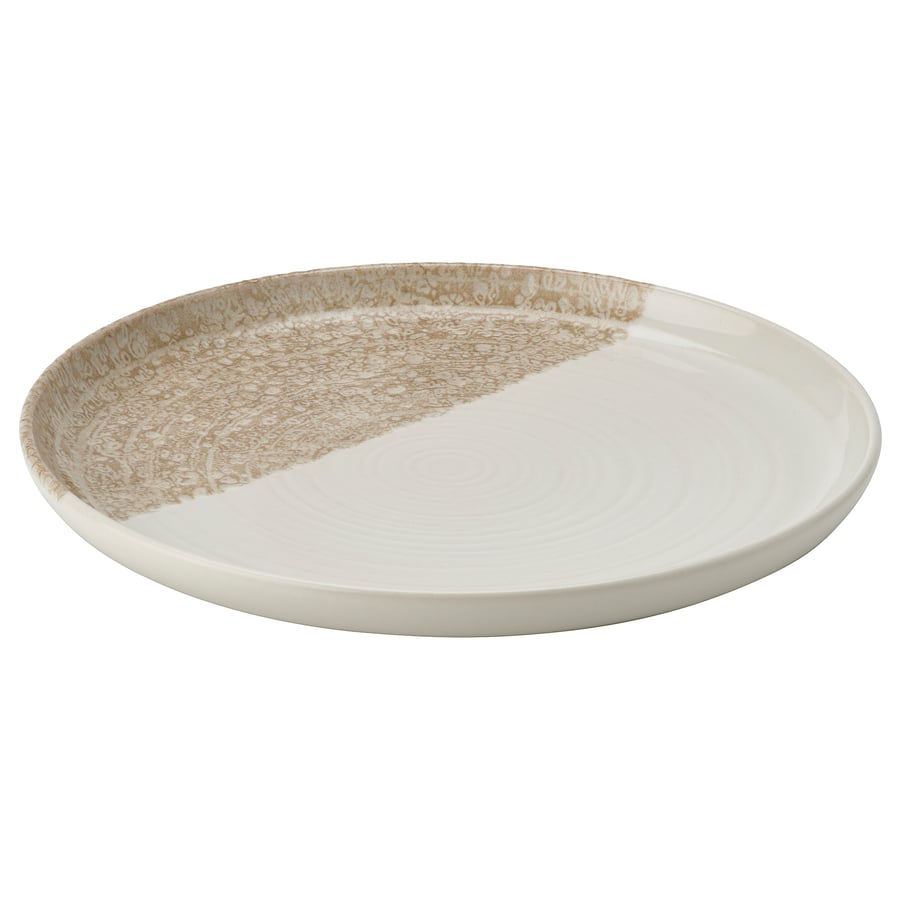 KRUSTISTEL
Side plate, patterned/light beige, 8 “