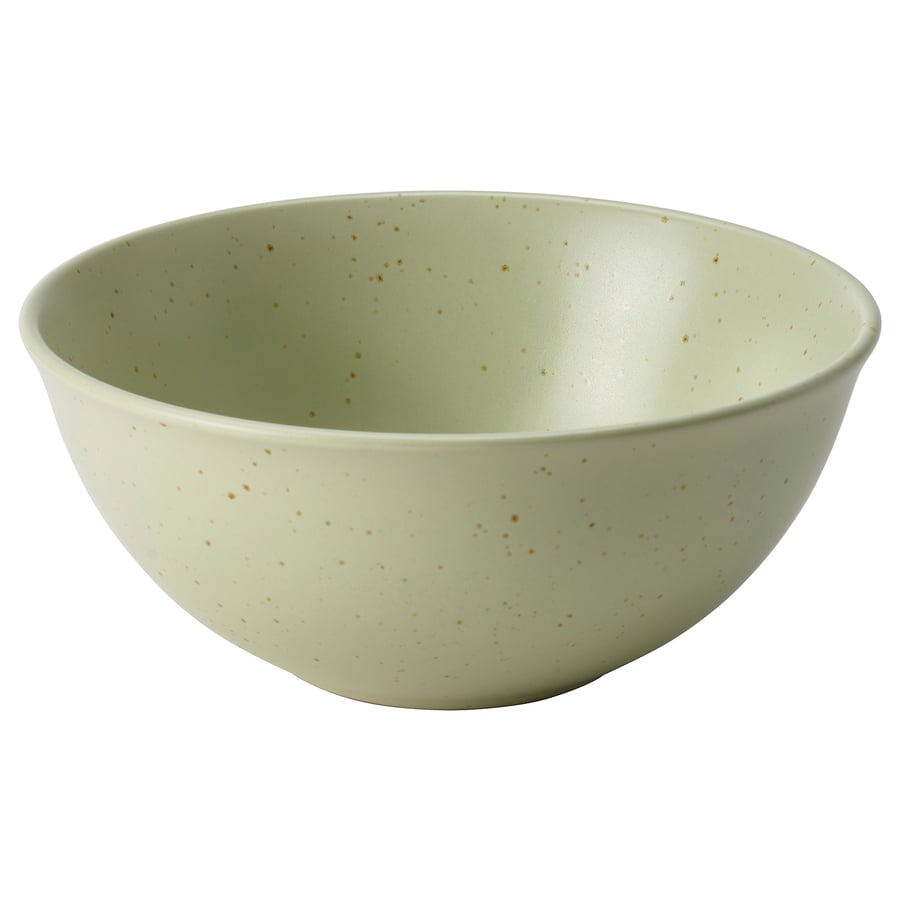 MOSSMAL
Bowl, dot pattern/light green, 6 ½ “