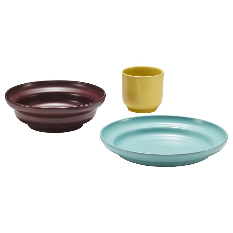 SPJUTLILJA
3-piece serving set, mixed colors