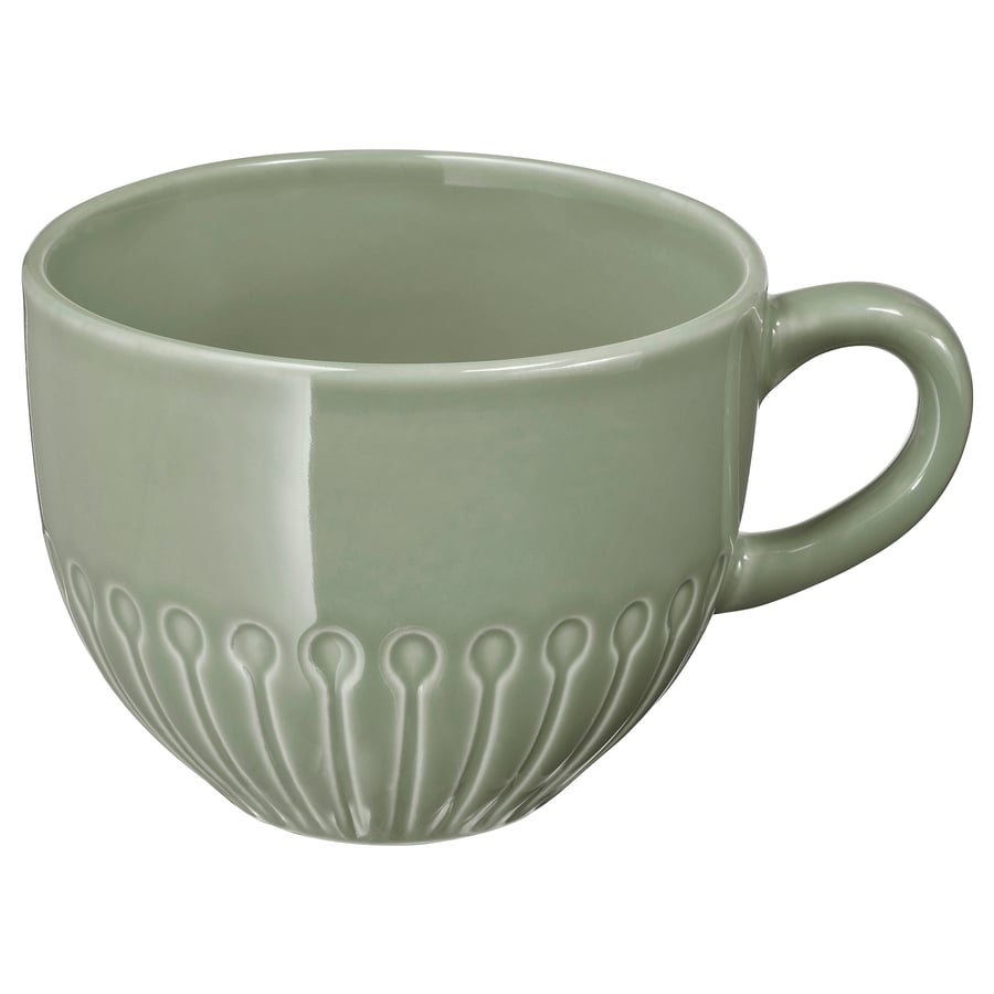 STRIMMIG
Mug, stoneware pale gray-green, 12 oz