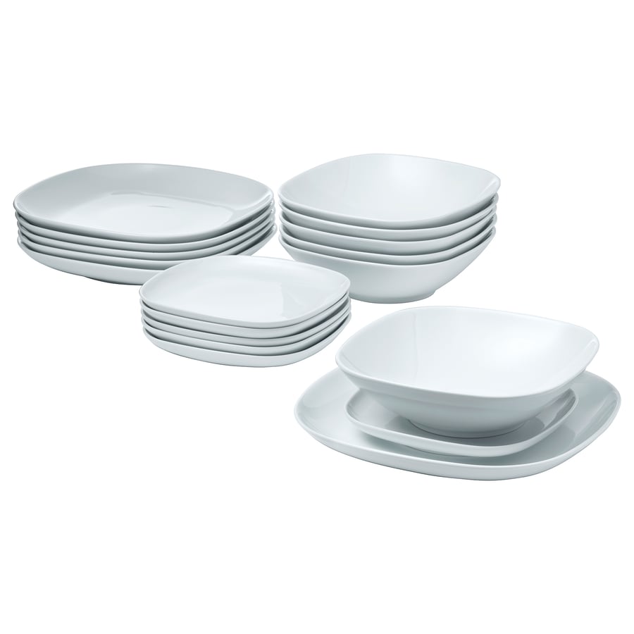 VÄRDERA
18-piece dinnerware set, white