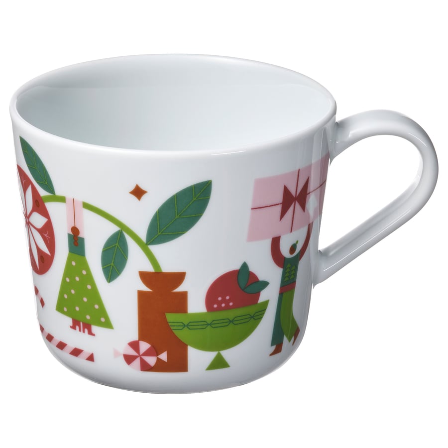 VINTERFINT
Cup, white/Christmas pattern, 12 oz